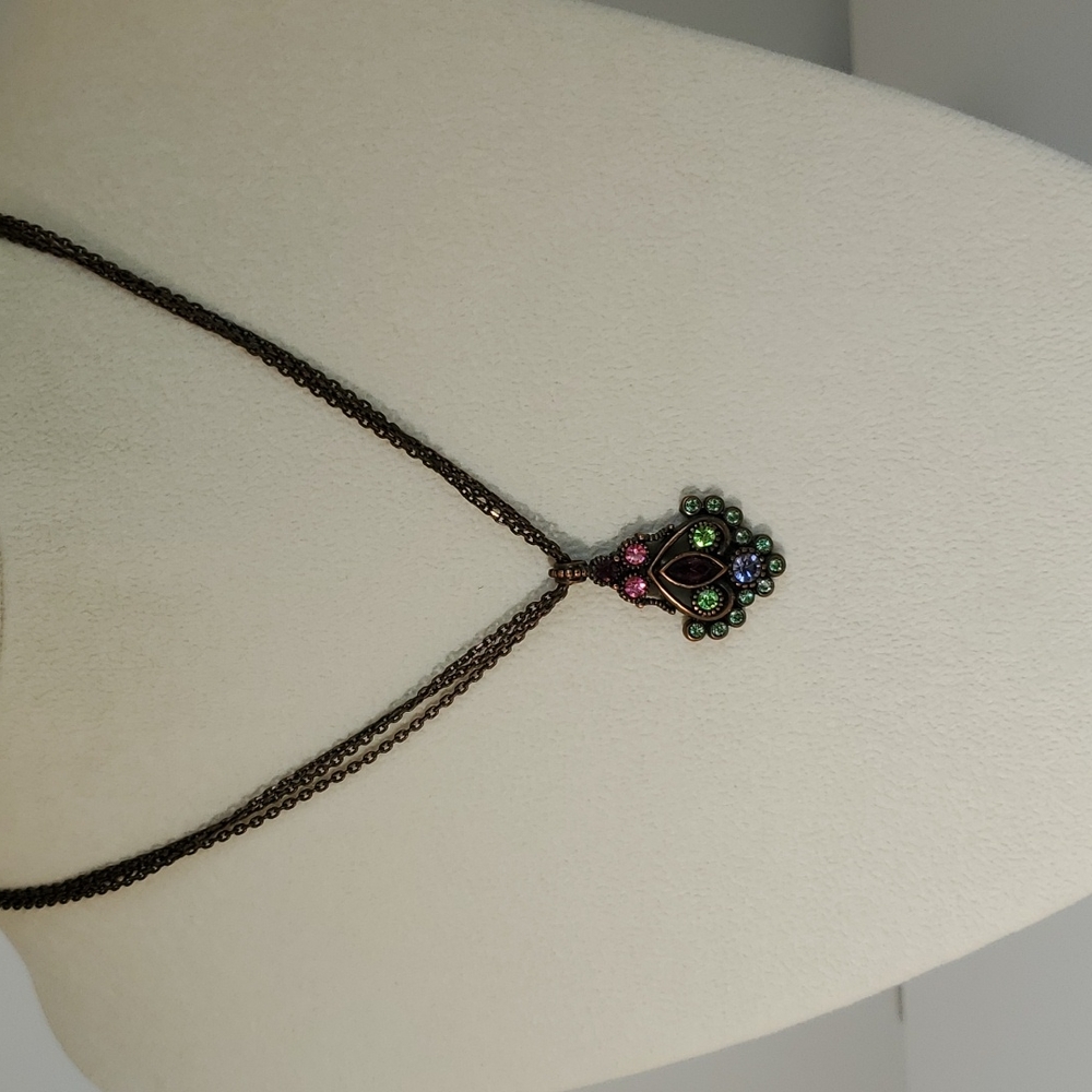 Multi Strand Boho Pendant Necklace